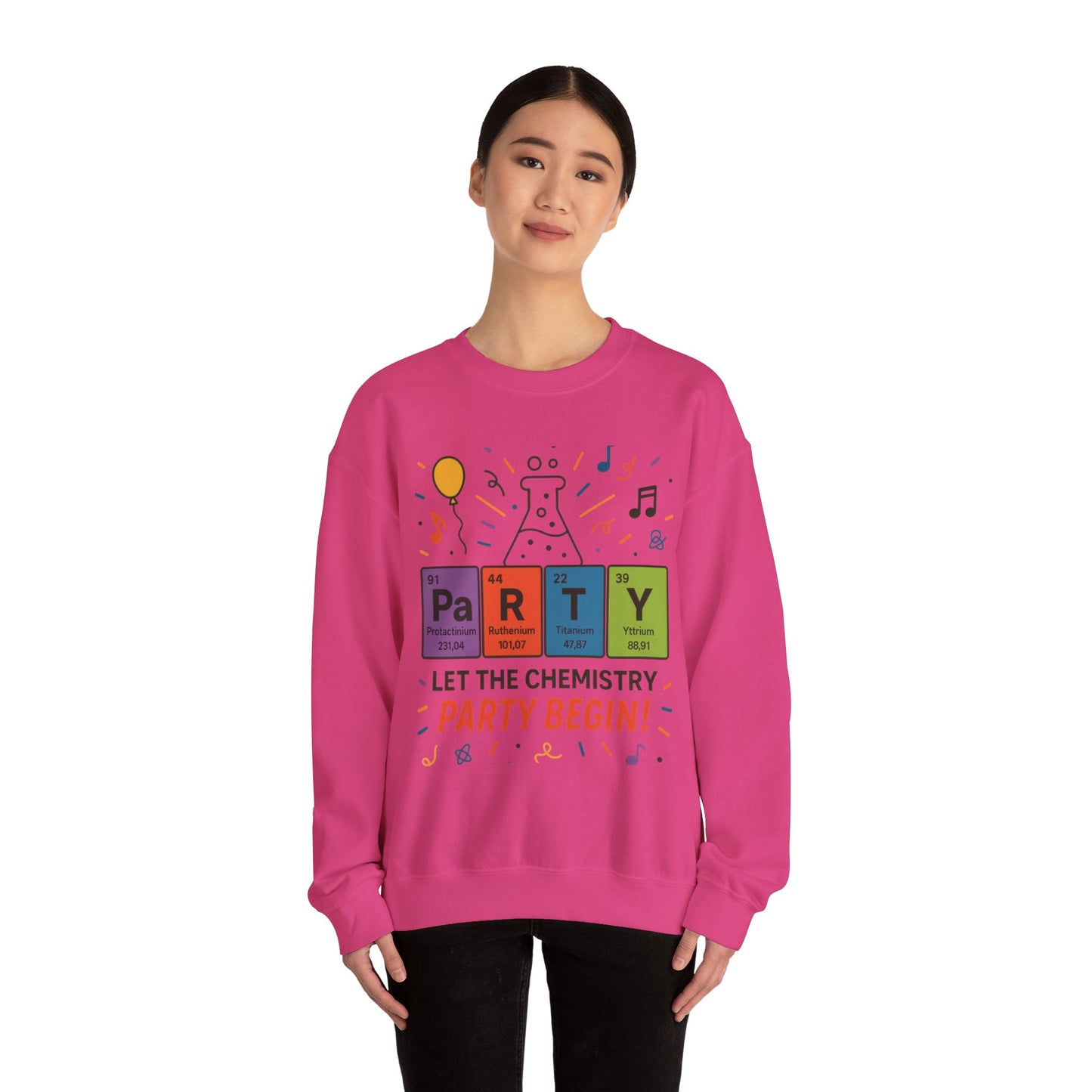 Party Chemistry Crewneck Sweatshirt, Chemistry Sweatshirt, Science Gift, Cute Crew Neck, Birthday Sweatshirt, Unisex Pullover