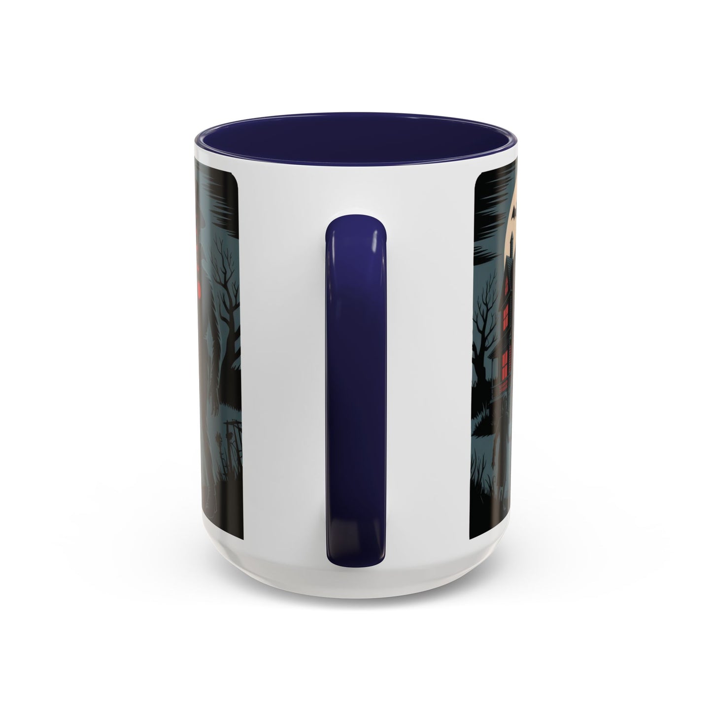 Midnight Screams Mug, Retro Horror Movie Poster Coffee Cup, Gothic Halloween Gift for Horror Lovers, Accent Coffee Mug (11, 15oz)