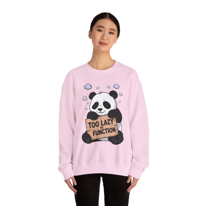 Panda Lazy Crewneck Sweatshirt - Funny Gift for Relaxation, Cute Animal Apparel for Cozy Days, Perfect for Fall and Winter