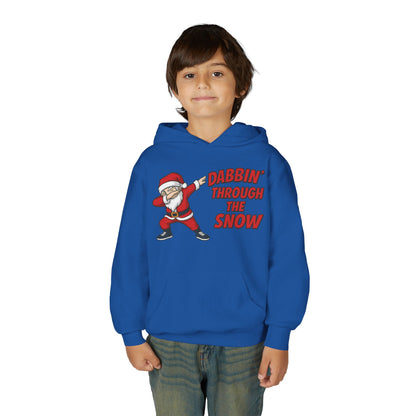 Dabbin Santa Youth Christmas Hoodie, Funny Holiday Sweatshirt for Boys