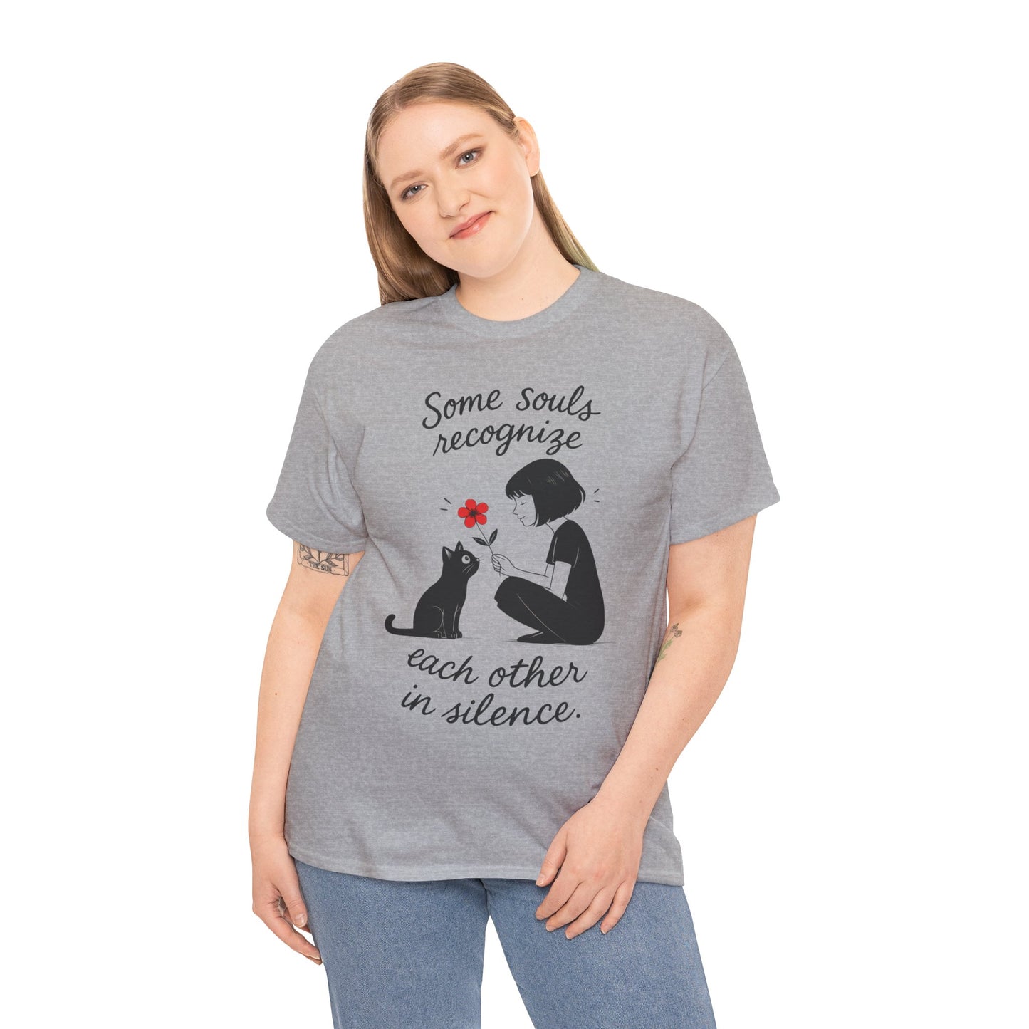 Cat Lover's Heavy Cotton Tee, Cute Cat Shirt, Pet Owner Gift, Animal Lover Apparel, Birthday Gift for Her, Women's Cotton T-Shirt, Cat Lover