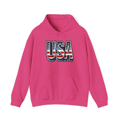 USA Flag Unisex Hoodie, Patriotic Sweatshirt, Independence Day Gift, American Pride Apparel, Casual Layering