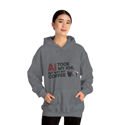 Women's AI Coffee Hoodie, Funny Robot Humor Pullover, Geek Job Joke Sweatshirt Gift, Sarcastic Work Shirt, Office Humor