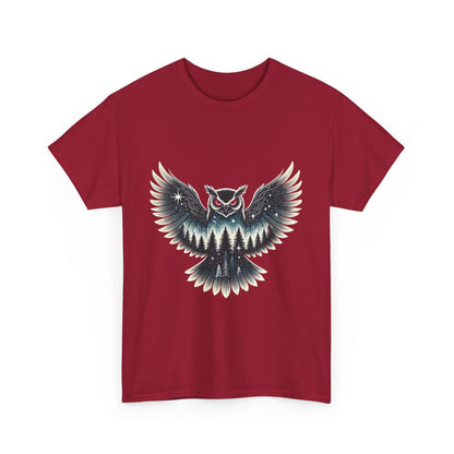 Mystical Owl Graphic Tee, Wildlife Lover Gift, Nature Shirt, Festival Wear, Boho Style, Night Bird Graphic T-Shirt