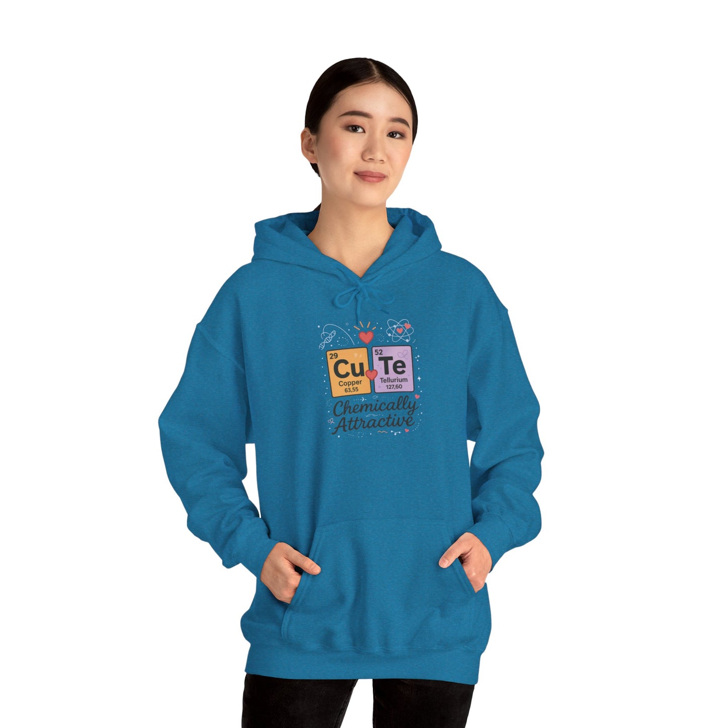 Cute Chemistry Hoodie for Women, CuTe Periodic Table Sweatshirt, Chemically Attractive Science Gift for Her, Great for Birthdays & Holidays