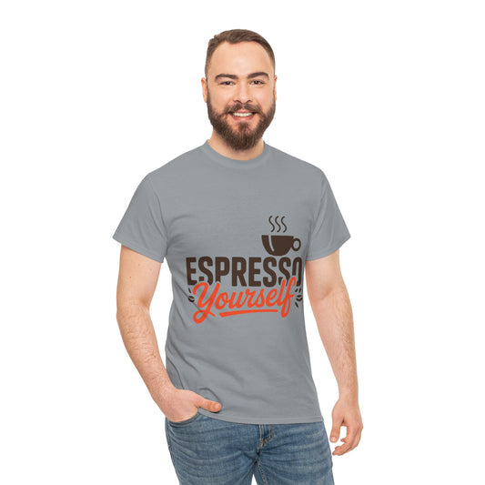 Espresso Yourself Mens T-Shirt, Funny Coffee Graphic Tee, Coffee Tee, Coffee Humor