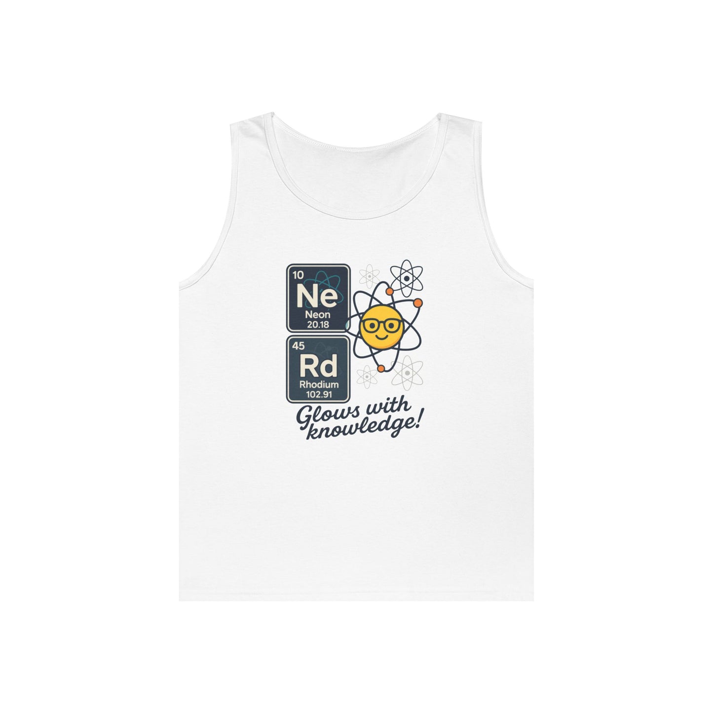 Nerd Tank Top for Men, Funny Science Shirt, Periodic Table Sleeveless Tee, Geeky Workout Shirt, Gift for Teachers, gift for Science Events