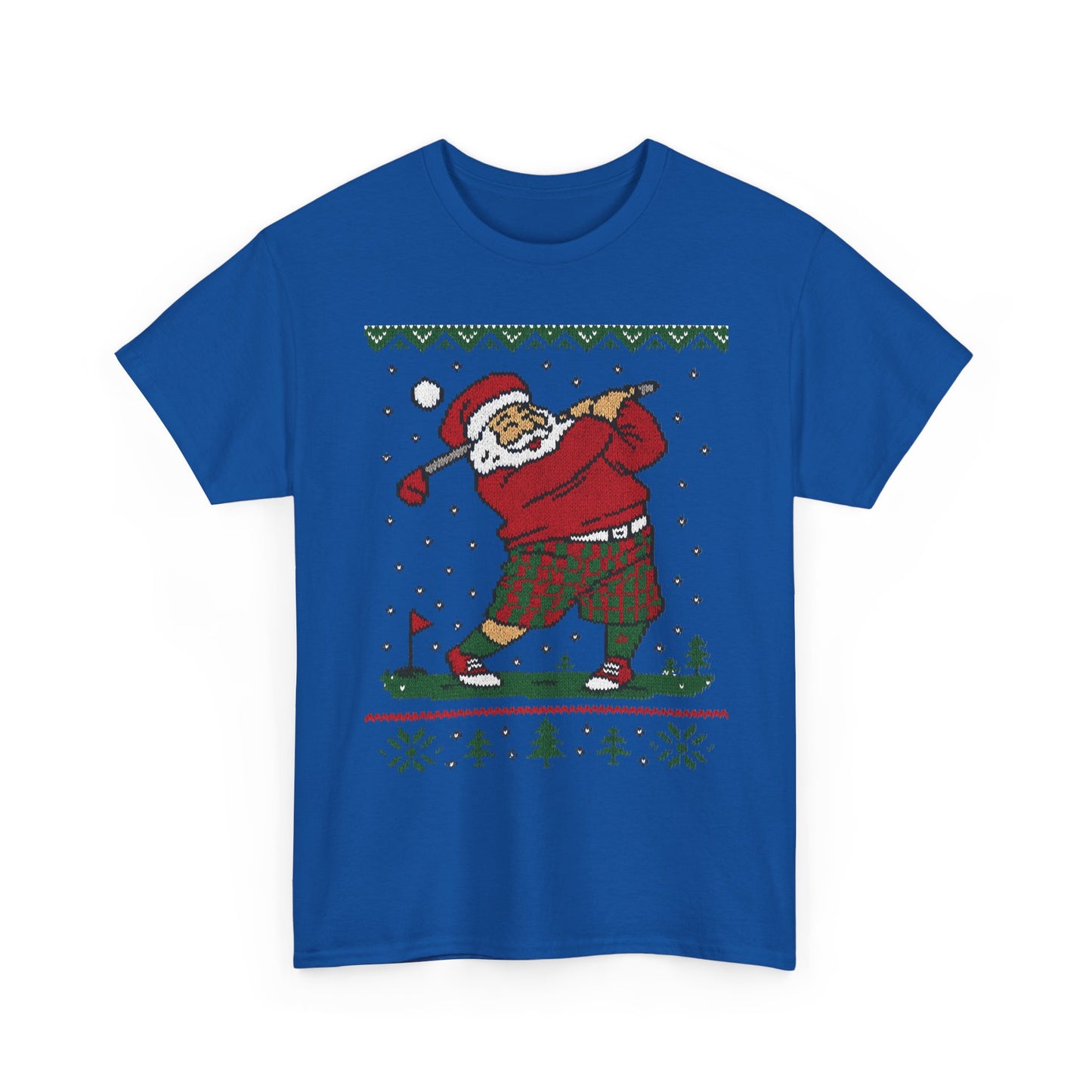 Funny Golfing Santa Christmas T-Shirt, Ugly Christmas Golf Shirt for Men, Holiday Golf Player Tee