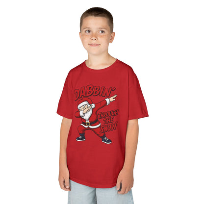 Dabbin Santa Youth Christmas T-Shirt, Funny Holiday Tee for Boys