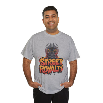 Street Royalty Men's T-Shirt, Graffiti Crown Graphic Tee, Urban Streetwear Top for Skaters and Hip Hop Style
