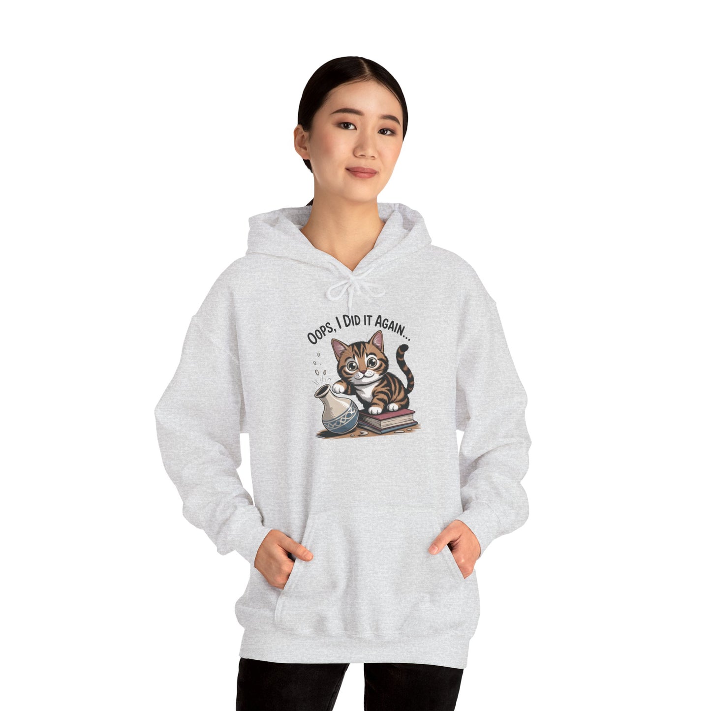 Cat Lover's Hoodie: Oops, I Did It Again, Funny Sweatshirt, Gifts for Animal Lovers, Cozy Hooded Sweatshirt, Pet Owner Apparel, Cute [...]