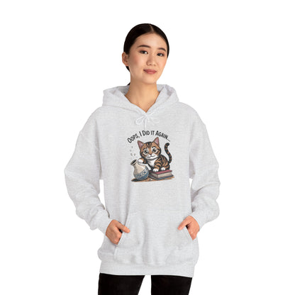 Cat Lover's Hoodie: Oops, I Did It Again, Funny Sweatshirt, Gifts for Animal Lovers, Cozy Hooded Sweatshirt, Pet Owner Apparel, Cute [...]