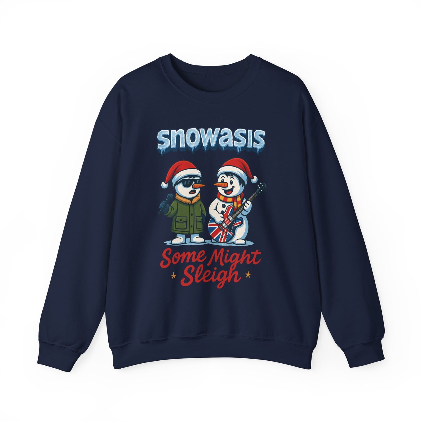 Snowasis Some Might Sleigh Women's Christmas Sweatshirt, Funny Retro Holiday Jumper