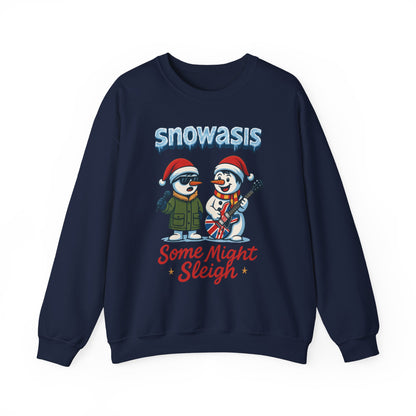Snowasis Some Might Sleigh Women's Christmas Sweatshirt, Funny Retro Holiday Jumper