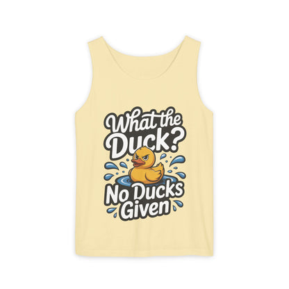 What The Duck Funny Womens Tank Top, No Ducks Given Tee, Sarcastic Duck Tee, Rubber Duck Graphic Tank, Humor Gift For Her,Beach Party Outfit