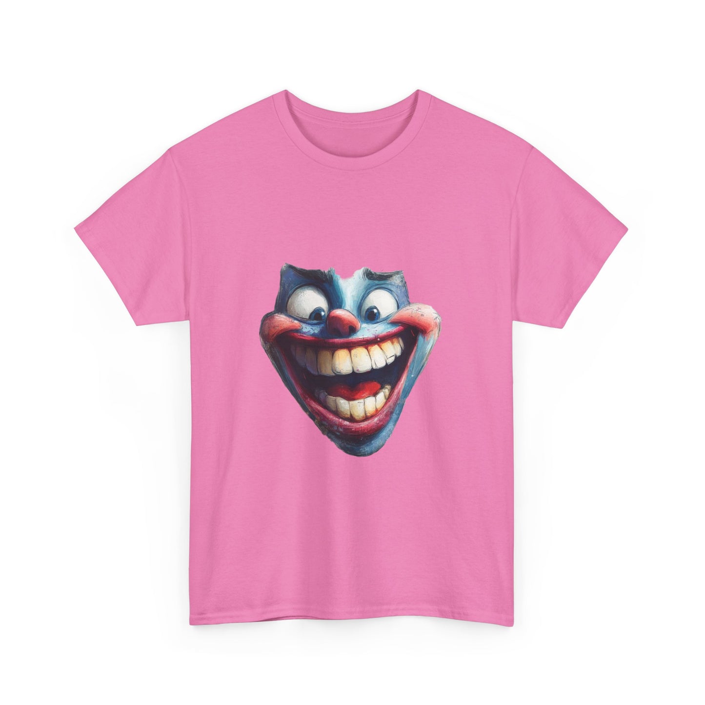 Funny Clown Face Unisex Heavy Cotton Tee, Creepy Clown Face T-Shirt, Humor T-Shirt,Clown Theme Shirt, Funny Horror Graphic Tee