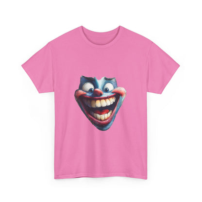 Funny Clown Face Unisex Heavy Cotton Tee, Creepy Clown Face T-Shirt, Humor T-Shirt,Clown Theme Shirt, Funny Horror Graphic Tee