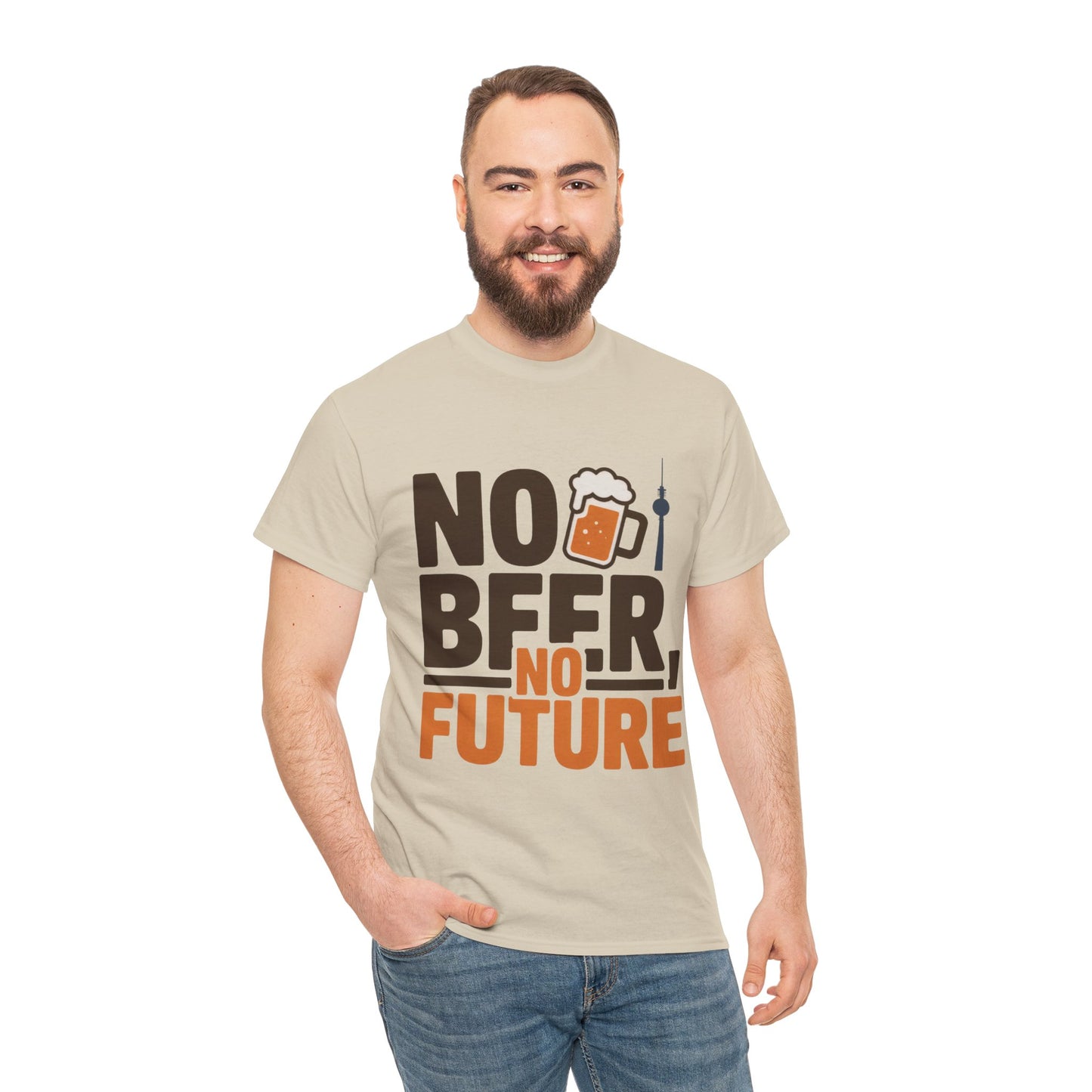 No Beer No Future Funny Beer Graphic Mens T-Shirt, Beer Tee, Beer Lover Tee