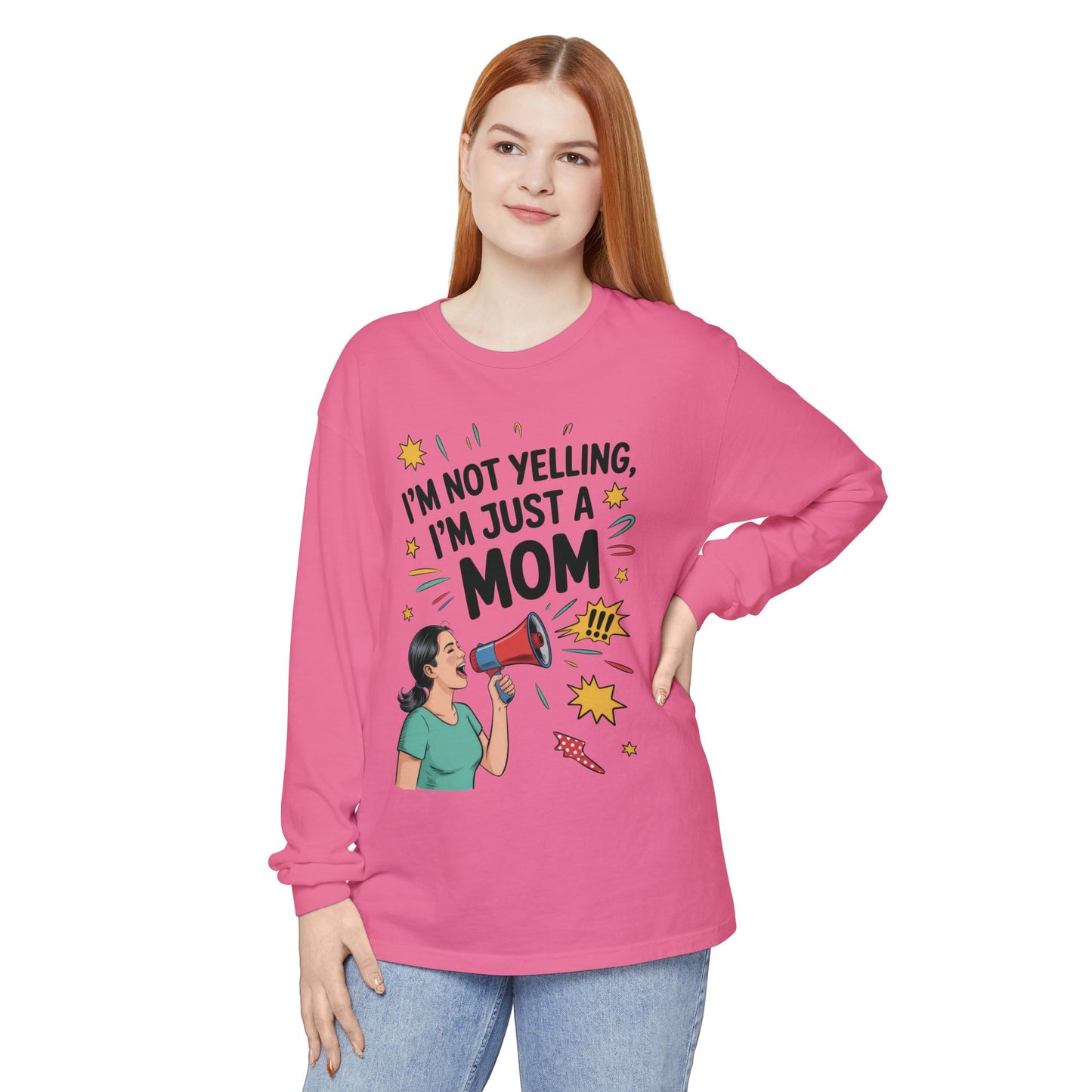 Funny Mom Long Sleeve T-Shirt, I'm Not Yelling I'm Just a Mom, Mother's Day Gift, Loud Mom Life Tank Top,  Mother's Day Apparel