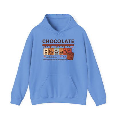 Chocolate Lover's Comfort Hoodie, Perfect Gift for Chemistry Lovers, Casual Wear, Sweet Treats Enthusiasts, Birthdays, Chemistry Students