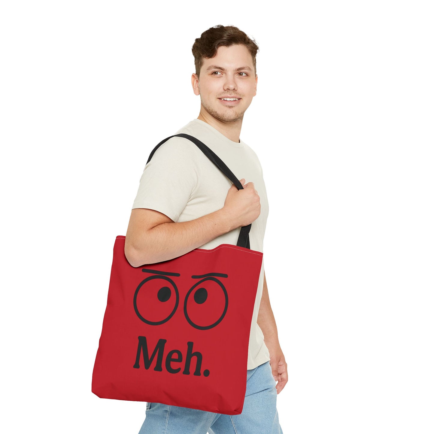 Meh. Tote Bag - Perfect Gift for Sarcastic Friends, Trendy Everyday Use, Unique Statement Accessory, Ideal for School, Work, Shopping