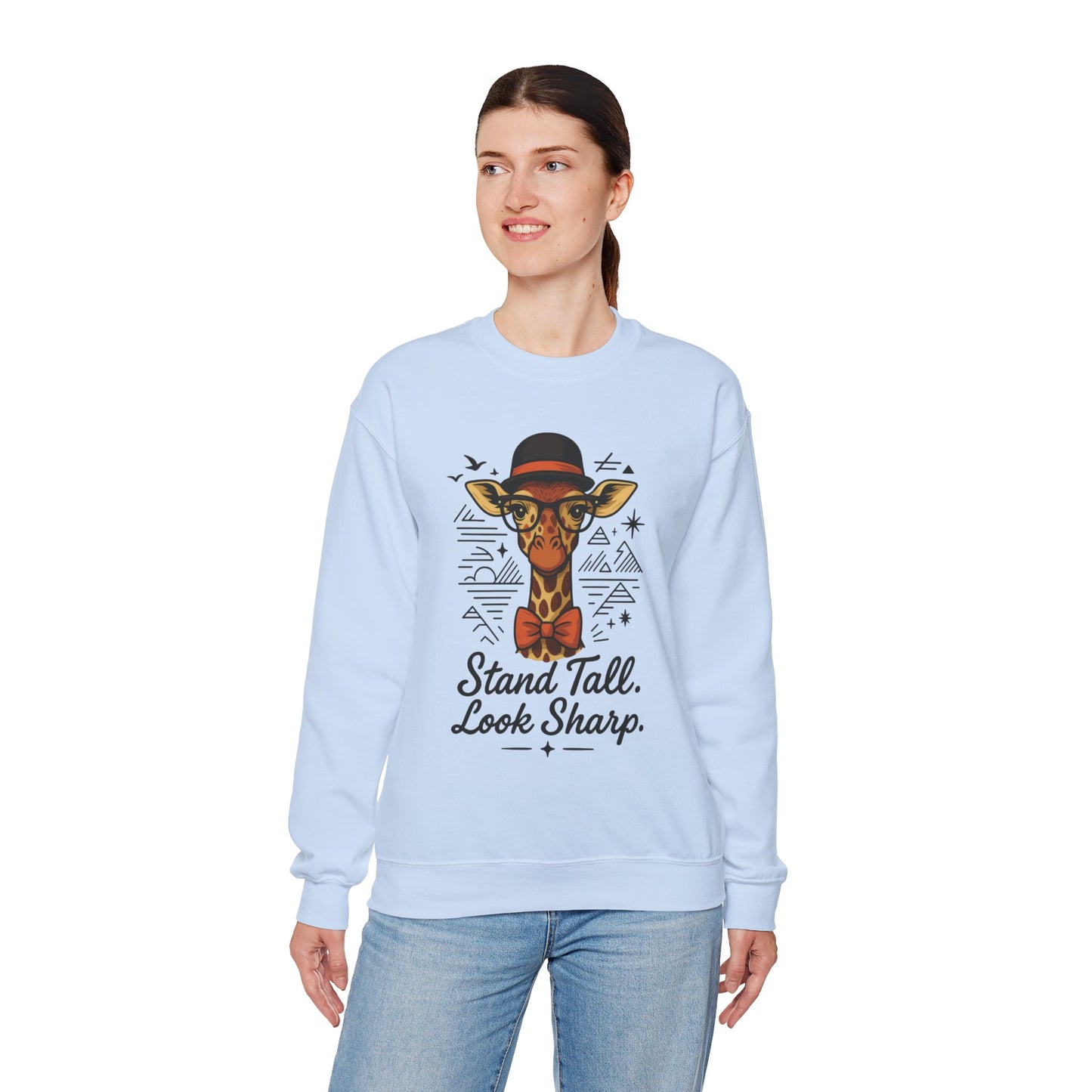 Stylish Giraffe Sweatshirt - Stand Tall, Look Sharp, Unisex Sweater for Animal Lovers, Cozy Gift, Fun Fashion for All Seasons