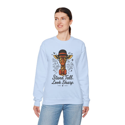 Stylish Giraffe Sweatshirt - Stand Tall, Look Sharp, Unisex Sweater for Animal Lovers, Cozy Gift, Fun Fashion for All Seasons