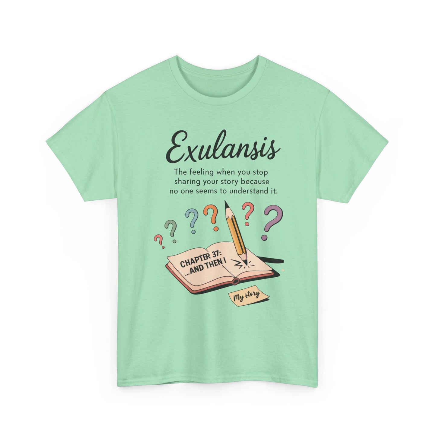 Exulansis Shirt, Emotional Aesthetic Word Tee, Deep Meaning Typography Graphic Tee, Women's Heavy Cotton Tee, deep meaning t shirt
