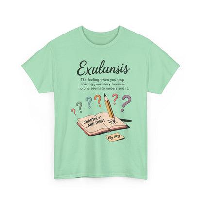 Exulansis Shirt, Emotional Aesthetic Word Tee, Deep Meaning Typography Graphic Tee, Women's Heavy Cotton Tee, deep meaning t shirt