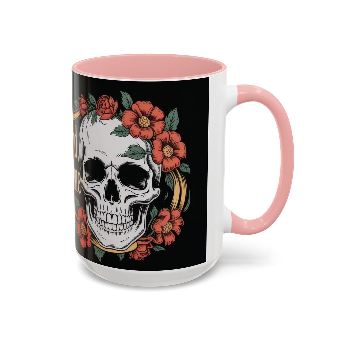 Eternal Mind Endless Flame Mug, Gothic Skull - Floral Coffee Cup, Dark Romantic Gift for Halloween or Everyday Use, Coffee Mug (11, 15oz)