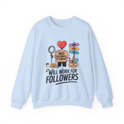 Funny Influencer Womens Sweatshirt, Social Media Sweatshirt, Humor Gifts, Crewneck for Influencers, Casual Wear, Womens Cozy Meme Top
