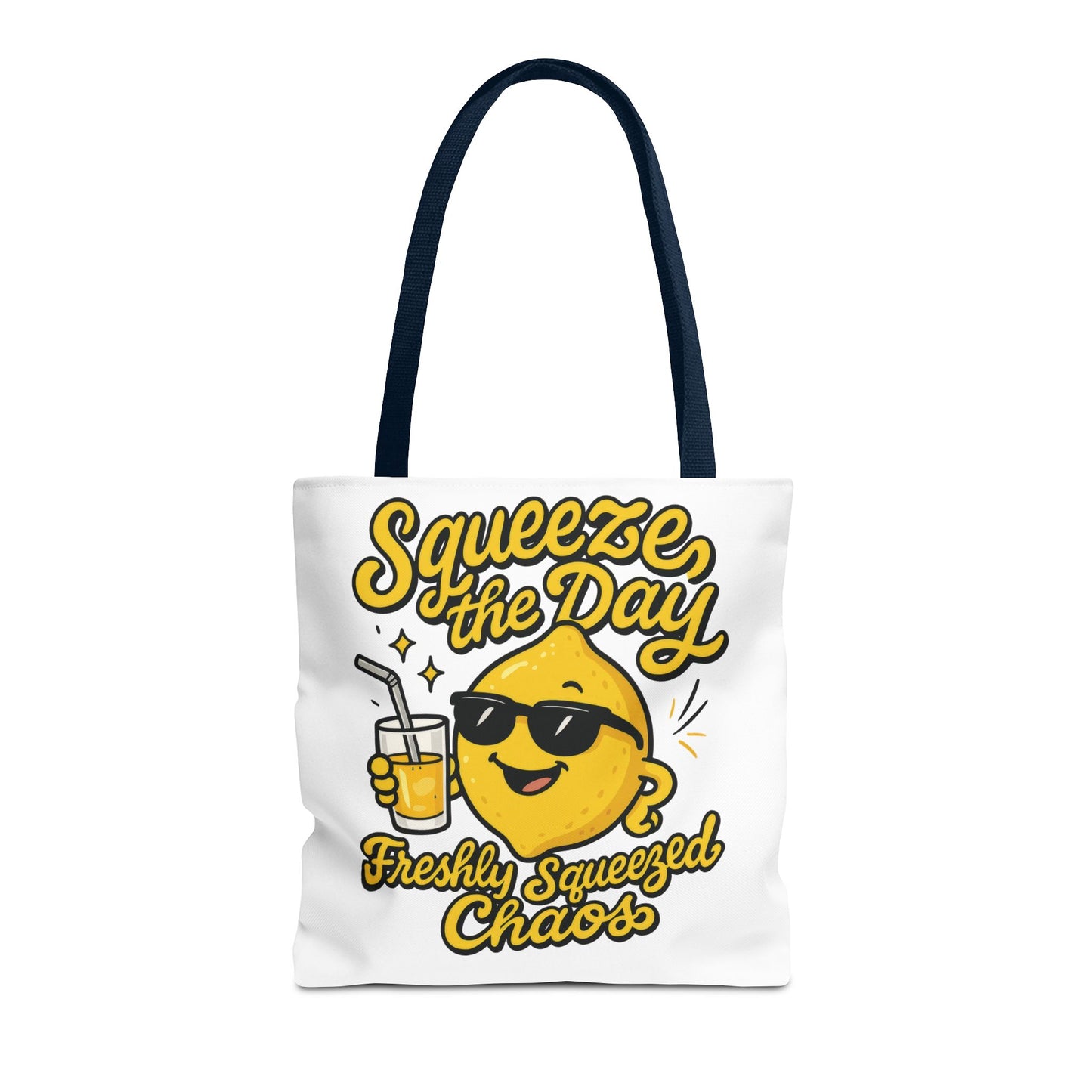 Lemon Themed Tote Bag, Squeeze the Day, Shopping Bag, Gift for Citrus Lovers, Eco-Friendly Carrier, Summer Accessory