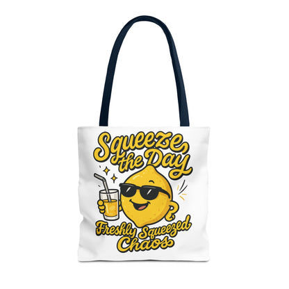 Lemon Themed Tote Bag, Squeeze the Day, Shopping Bag, Gift for Citrus Lovers, Eco-Friendly Carrier, Summer Accessory