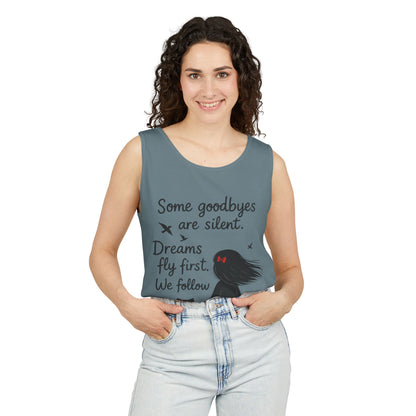 Minimalist Tank Top, Womens Tank, Girl & Cat Art Print, Emotional Lightweight Summer Shirt,  Inspirational Apparel, Cat Lover Gift