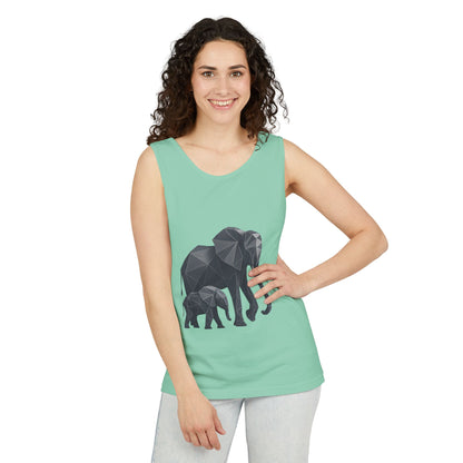 Elephant Family Unisex Tank Top, Animal Lover Gift, Casual Wear, Summer Essentials, Eco-Friendly Apparel, Wildlife Shirt