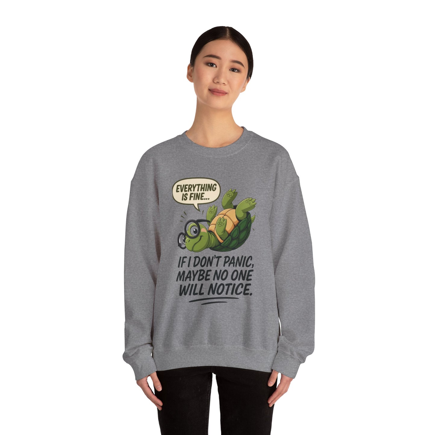 Casual Humor Unisex Sweatshirt, Perfect Gift for Anxiety Relief, Social Anxiety Joke, Quirky Graphic Sweatshirt, Introvert Humor Gift