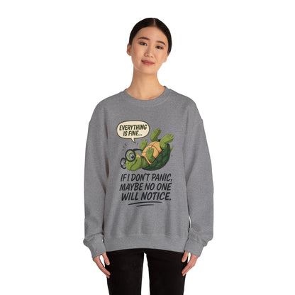 Casual Humor Unisex Sweatshirt, Perfect Gift for Anxiety Relief, Social Anxiety Joke, Quirky Graphic Sweatshirt, Introvert Humor Gift
