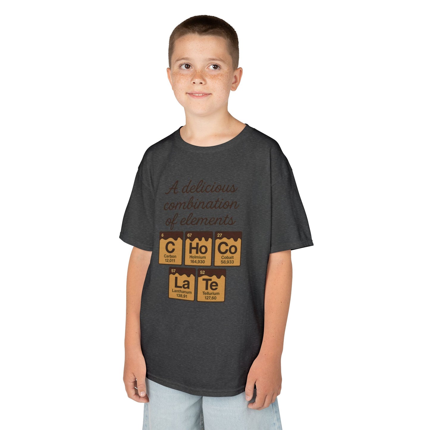 Funny Chocolate Science Young Girl T-Shirt, Choco-LaTe Element Shirt, Sweet Science Gift, Children's Gift, Birthday Party