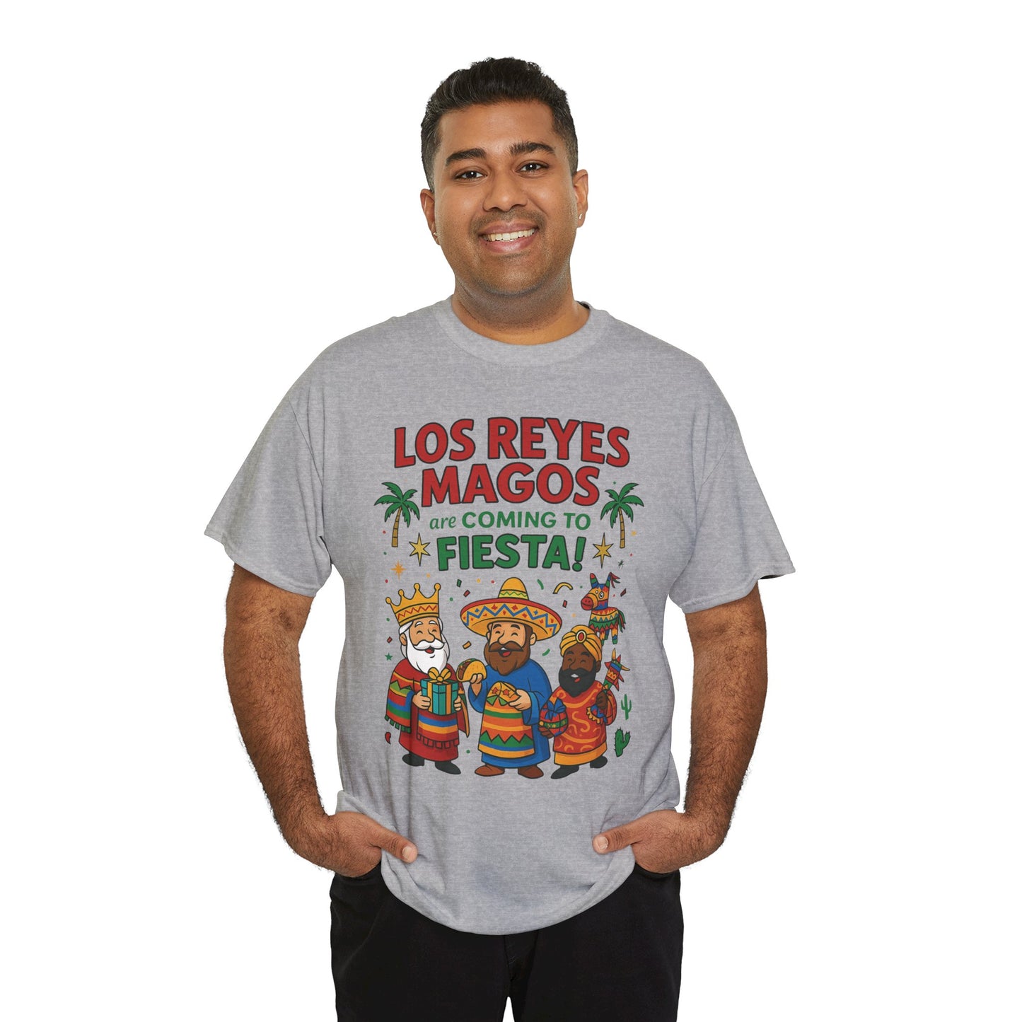 Los Reyes Magos Are Coming to Fiesta!, Funny Three Kings Day Shirt, Día de los Reyes Magos T-Shirt for Christmas Fiesta Lovers