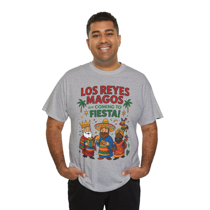Los Reyes Magos Are Coming to Fiesta!, Funny Three Kings Day Shirt, Día de los Reyes Magos T-Shirt for Christmas Fiesta Lovers