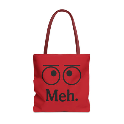 Meh. Tote Bag - Perfect Gift for Sarcastic Friends, Trendy Everyday Use, Unique Statement Accessory, Ideal for School, Work, Shopping