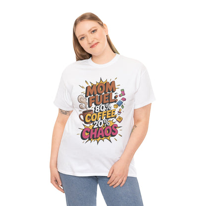 Funny Mom Fuel Coffee Tee, Gifts for Moms, Mother's Day Gift, Coffee Lover Shirt, T-Shirt for Coffee Loving Moms, Tired Mom Life Tee