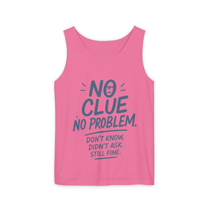 Funny No ClueWomens Tank Top, No Problem Quote Shirt, Dont Know Didnt Ask Graphic Tee, Gift for Her, Humorous Tee, Workout Sleeveless Shirt