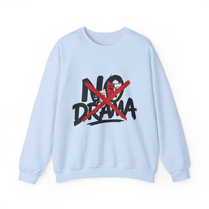 No Drama Crewneck Womens Sweatshirt, Cozy Sweatshirt, Relaxed Fit Pullover, Casual Gift for Friends, Everyday Comfort Apparel