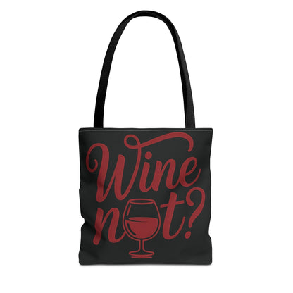 Wine Not? Tote Bag - Fun Wine Lover's Accessory for Parties, Gift for Wine Enthusiasts, Perfect for Grocery or Beach Outings, AOP Design