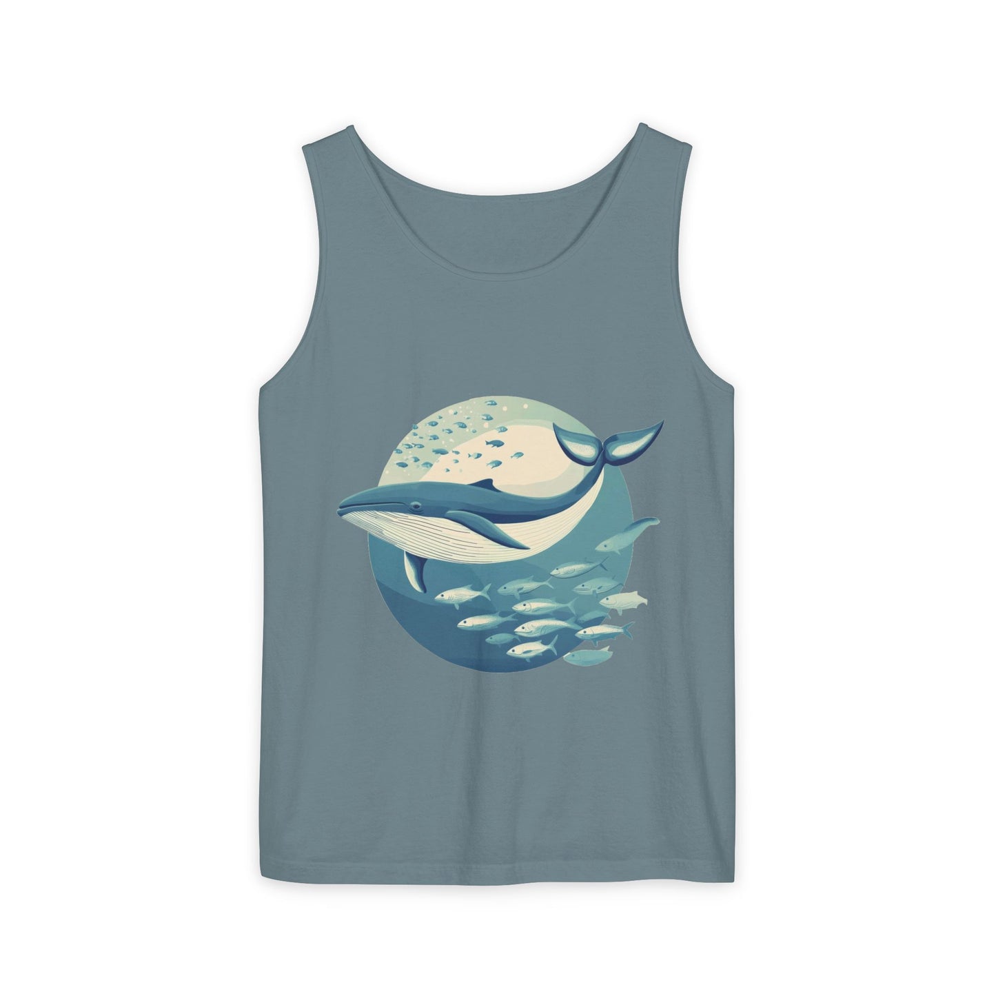 Ocean-Inspired Unisex Tank Top, Whale Design Shirt, Summer Casual Wear, Beach Vibes Gift, Eco-Friendly Fashion