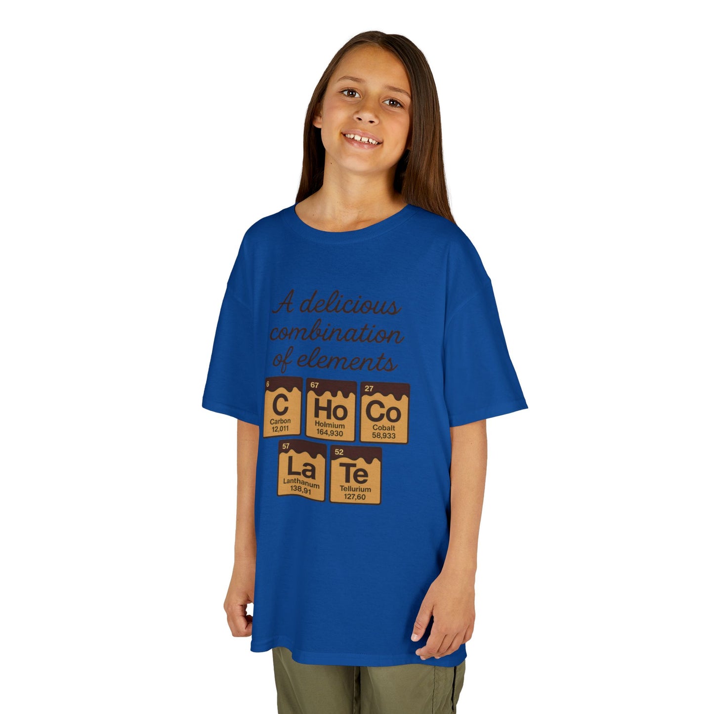 Funny Chocolate Science Young Girl T-Shirt, Choco-LaTe Element Shirt, Sweet Science Gift, Children's Gift, Birthday Party