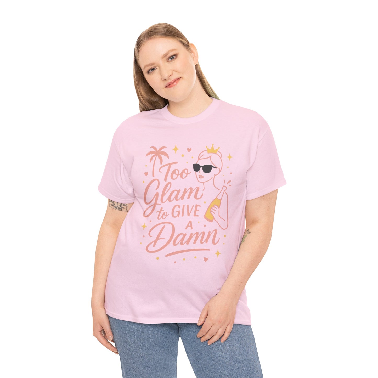 Too Glam to Give a Damn Bridal Party Shirt, Bachelorette Party Tee, Bridesmaid Wedding Tee, Hen Party Top, Bridal Shower,  Bridesmaids Gift