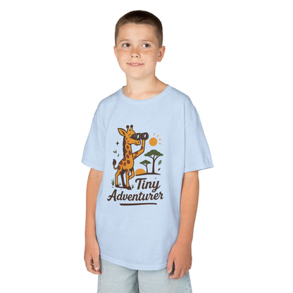 Tiny Adventurer Kids Tee, Giraffe T-Shirt, Children's Nature Shirt, Fun Kids Apparel, Birthday Gift for Boys and Girls