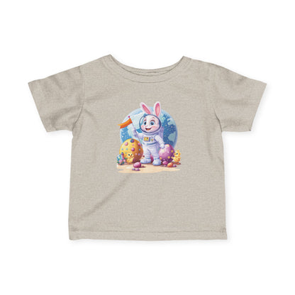 Astronaut Bunny Easter Tee, Space Rabbit Shirt for Babies, 6 to 24 Months, Outer Space Baby Easter Gift Tee, Toddler T-Shirt, Kids Bunny Top